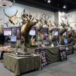 Game trophy display at the Home Show.