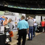 A steady stream of homeowners stopping at the Sunlight Contractors booth.