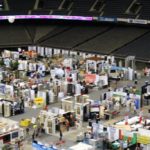Vendors' booths at the Super Dome Home and Garden Show.