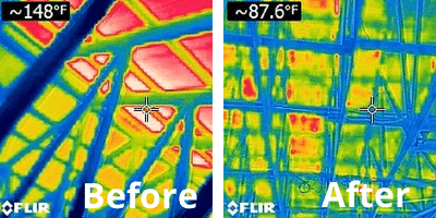 CrossFit NOLA Before and After Spray foam insulation Sunlight Contractors New Orleans energy audit