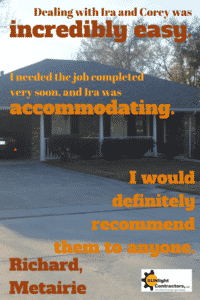 Sunlight Contractors review by Metairie homeowner