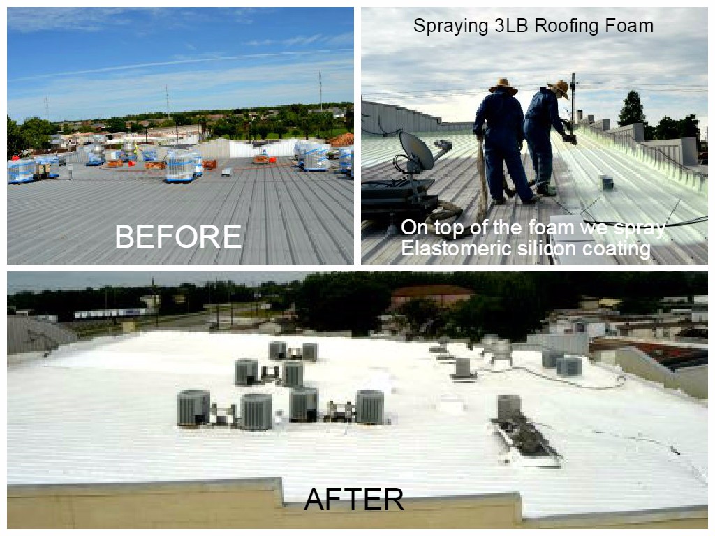 Sunlight Contractors New Orleans - maintenance on a commercial building with elastomeric silicon coating
