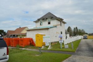 Spray foam insulation applied to new construction in Baton Rouge