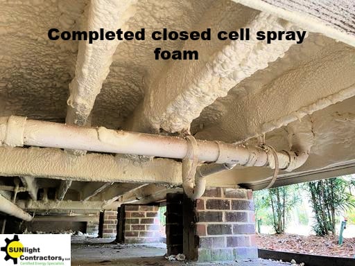 spray foam prevents moisture