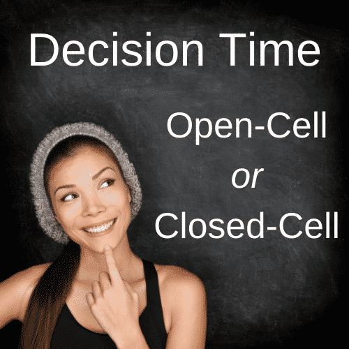 open-cell vs closed-cell