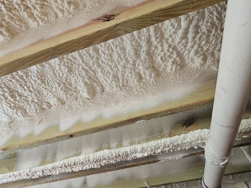 blown in insulation under the floor